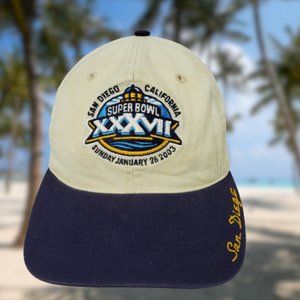 Super Bowl XXXVII Hat 2003 Reebok NFL Tampa Bay Buccaneers Cotton Strapback Cap